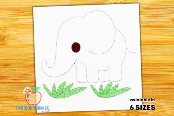 A Sweet and Practical Baby Elephant Embroidery Design