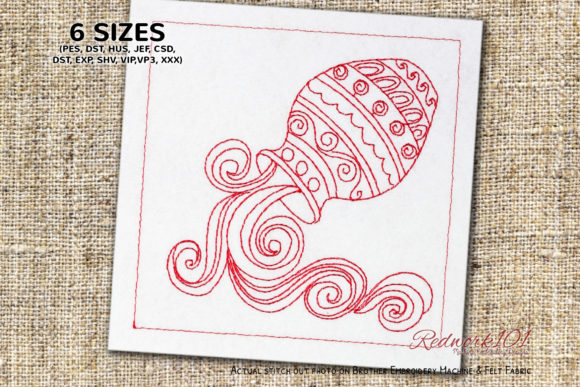 Aquarius Sign Redwork Embroidery Design Review