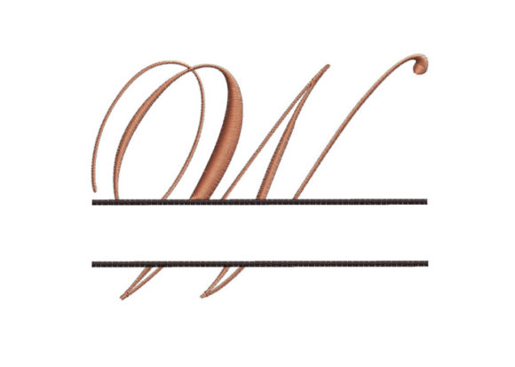 Craft Fair Review: Split Monogram Font Letter W Embroidery Design