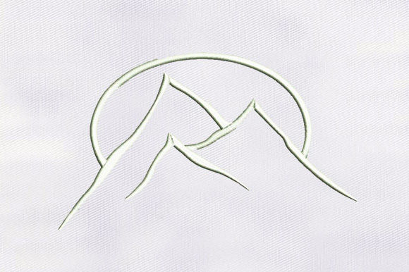 Mountain Outlines Embroidery Design for Small Business Merch