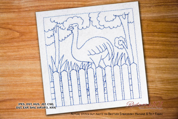 Ostrich Bird Embroidery Review: Boutique Sweatshirt Design