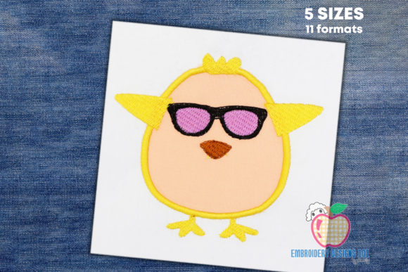 Reviewing A Cute Chick with Glasses Applique for Branded Merch